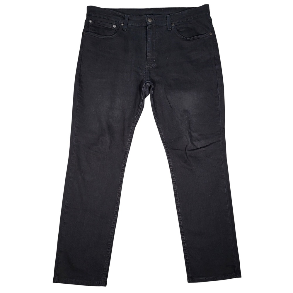 Levi's 511 Jeans Mens 36x30 (Fits 38x29) Black Slim Fit Stretch Denim